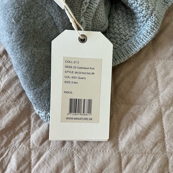 Merino Wool Baby Hat - Mini a Ture 0-6 m - Picture 3 of 5